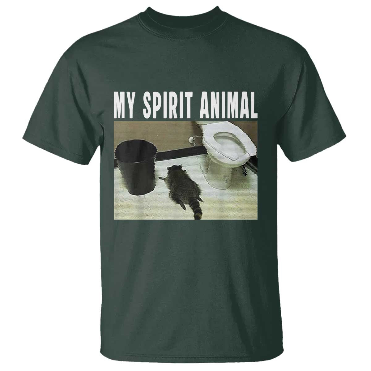 Funny Trashed Panda My Spirit Animal T Shirt Drunk Raccoon in Toilet Meme Hot Mess - Wonder Print Shop