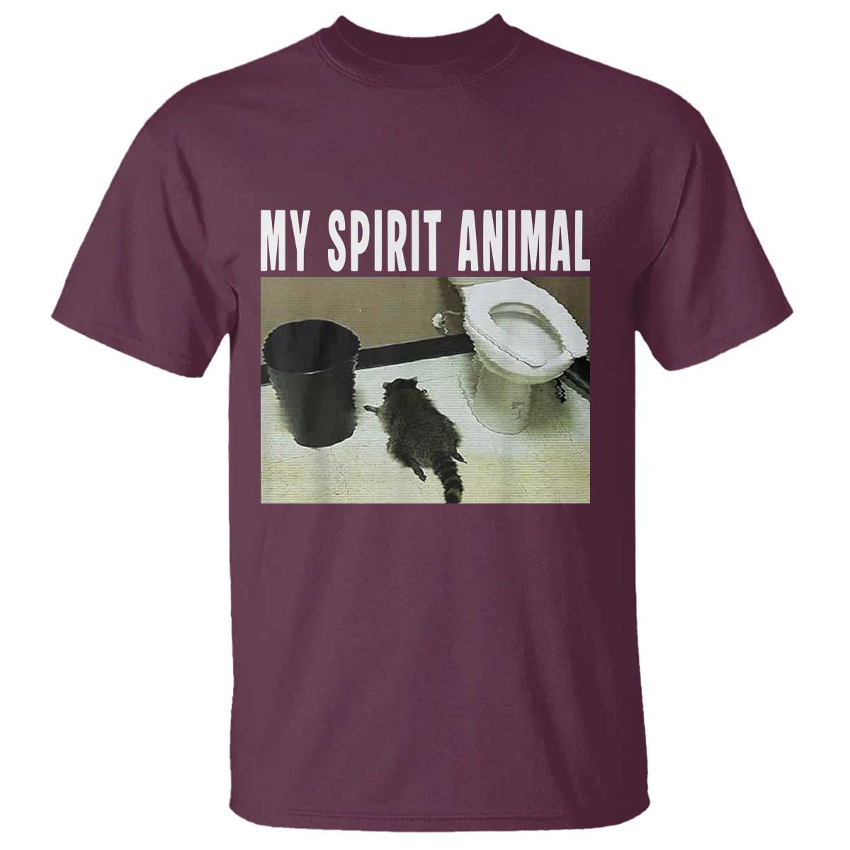 Funny Trashed Panda My Spirit Animal T Shirt Drunk Raccoon in Toilet Meme Hot Mess - Wonder Print Shop
