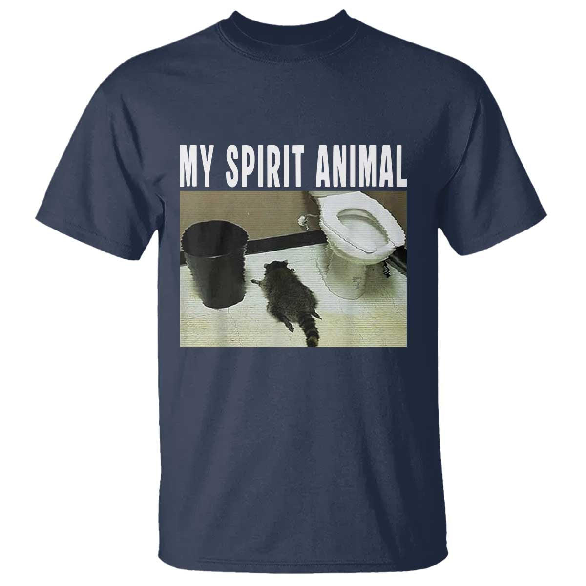Funny Trashed Panda My Spirit Animal T Shirt Drunk Raccoon in Toilet Meme Hot Mess - Wonder Print Shop