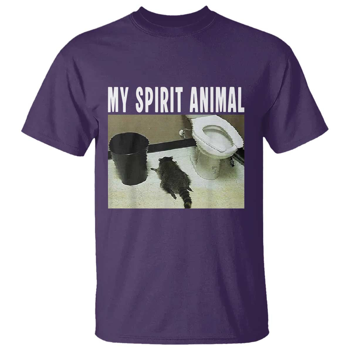 Funny Trashed Panda My Spirit Animal T Shirt Drunk Raccoon in Toilet Meme Hot Mess - Wonder Print Shop