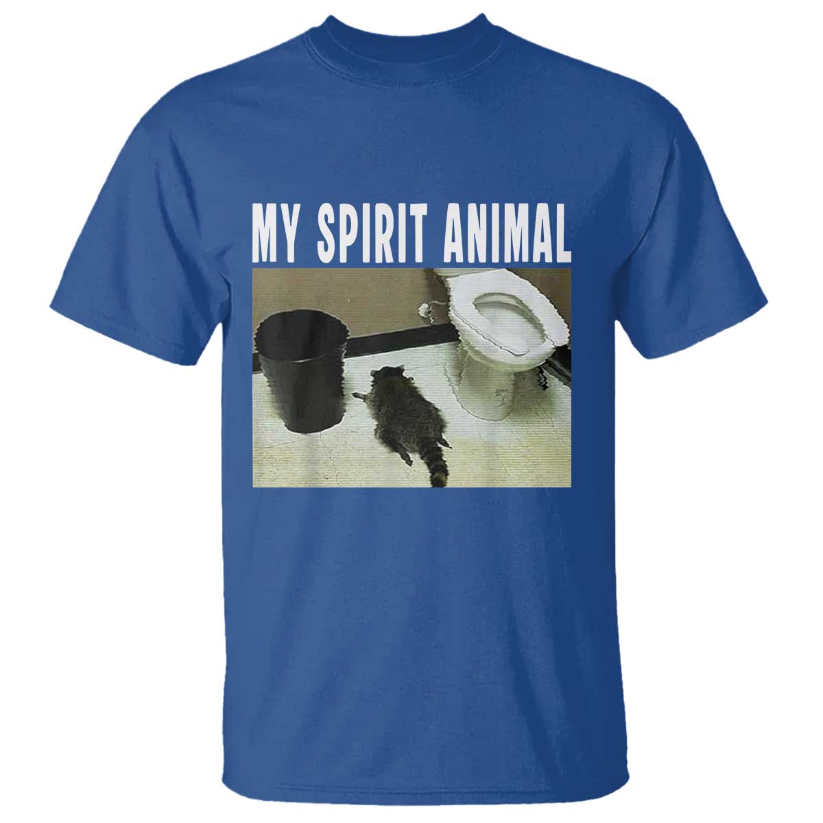 Funny Trashed Panda My Spirit Animal T Shirt Drunk Raccoon in Toilet Meme Hot Mess - Wonder Print Shop