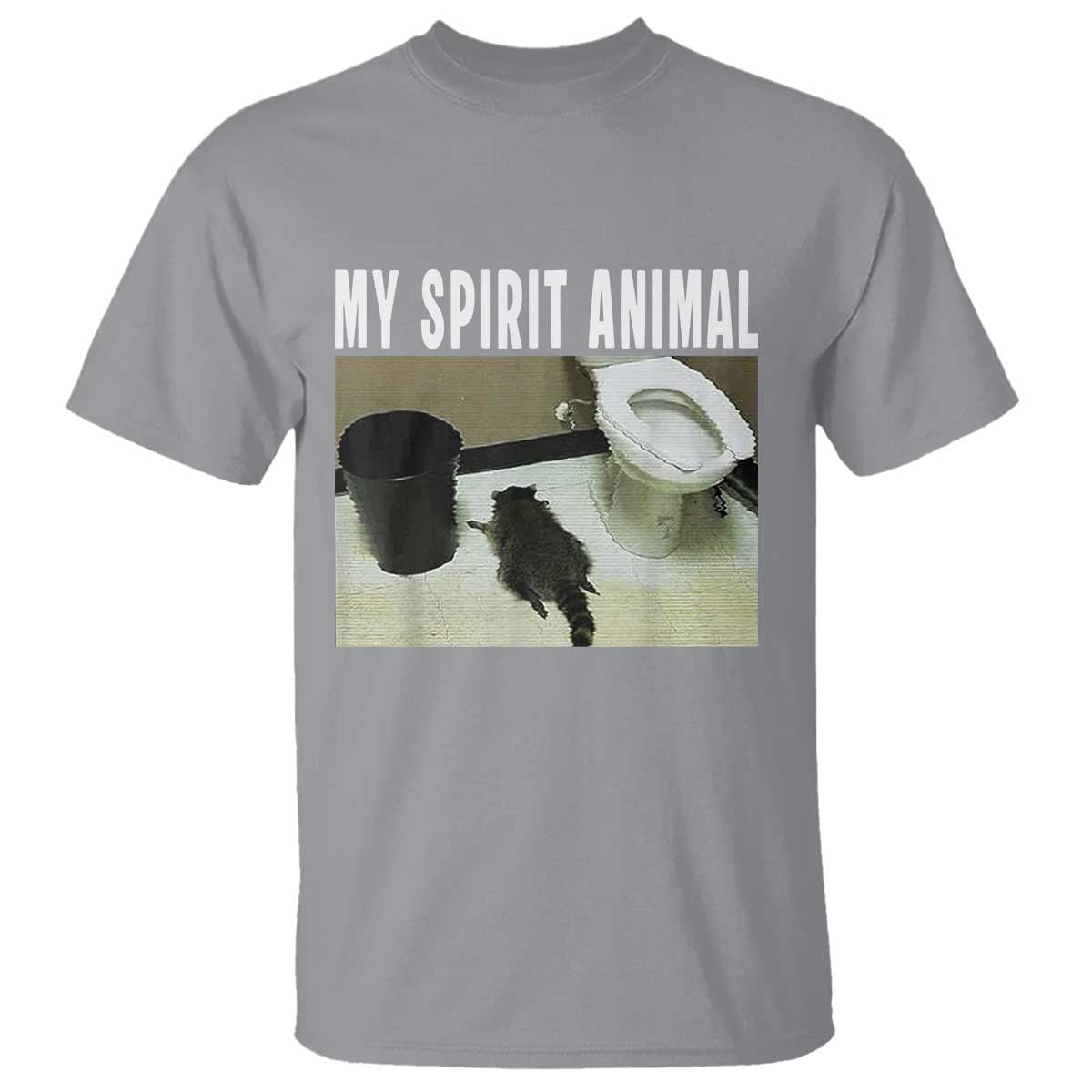 Funny Trashed Panda My Spirit Animal T Shirt Drunk Raccoon in Toilet Meme Hot Mess - Wonder Print Shop