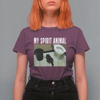 Funny Trashed Panda My Spirit Animal T Shirt For Women Drunk Raccoon in Toilet Meme Hot Mess - Wonder Print Shop