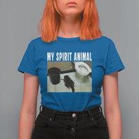Funny Trashed Panda My Spirit Animal T Shirt For Women Drunk Raccoon in Toilet Meme Hot Mess - Wonder Print Shop