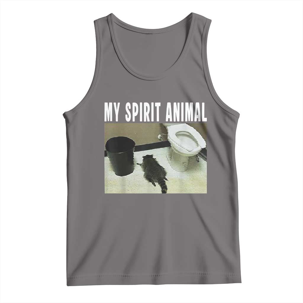 Funny Trashed Panda My Spirit Animal Tank Top Drunk Raccoon in Toilet Meme Hot Mess - Wonder Print Shop