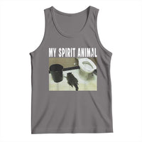 Funny Trashed Panda My Spirit Animal Tank Top Drunk Raccoon in Toilet Meme Hot Mess - Wonder Print Shop