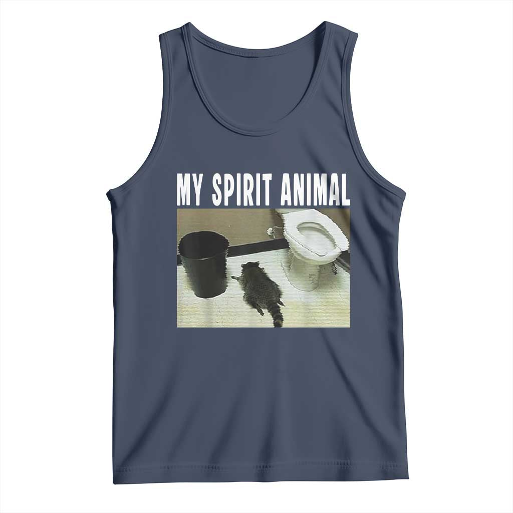 Funny Trashed Panda My Spirit Animal Tank Top Drunk Raccoon in Toilet Meme Hot Mess - Wonder Print Shop