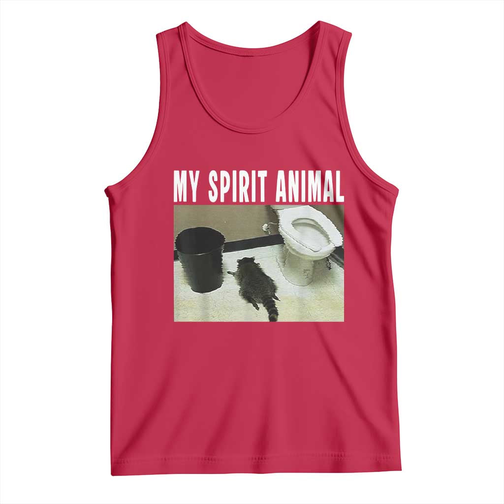 Funny Trashed Panda My Spirit Animal Tank Top Drunk Raccoon in Toilet Meme Hot Mess - Wonder Print Shop