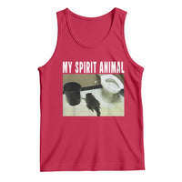 Funny Trashed Panda My Spirit Animal Tank Top Drunk Raccoon in Toilet Meme Hot Mess - Wonder Print Shop
