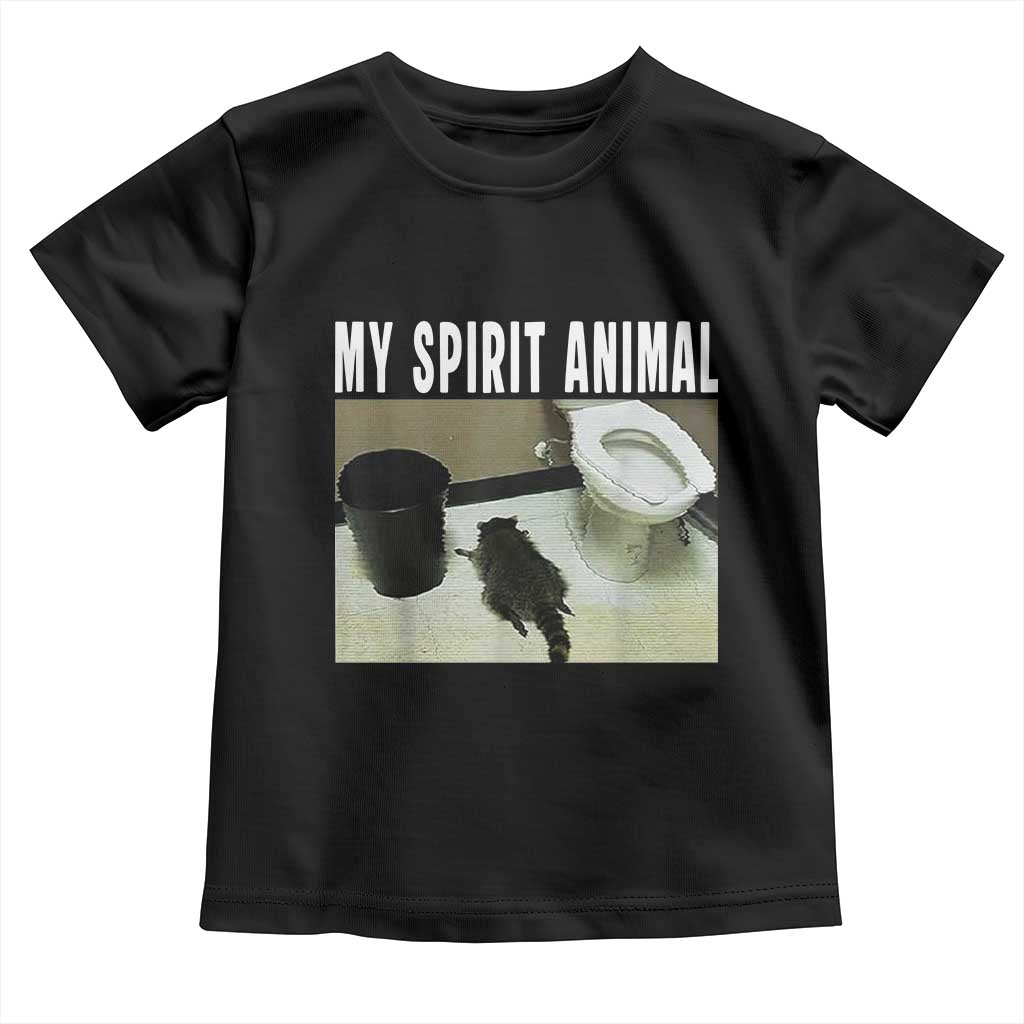 Funny Trashed Panda My Spirit Animal Toddler T Shirt Drunk Raccoon in Toilet Meme Hot Mess - Wonder Print Shop