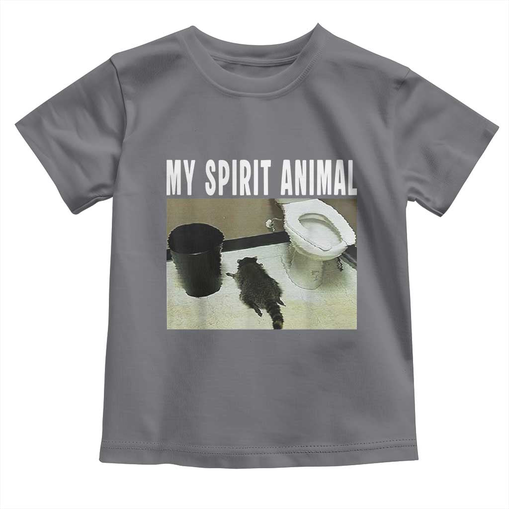Funny Trashed Panda My Spirit Animal Toddler T Shirt Drunk Raccoon in Toilet Meme Hot Mess - Wonder Print Shop