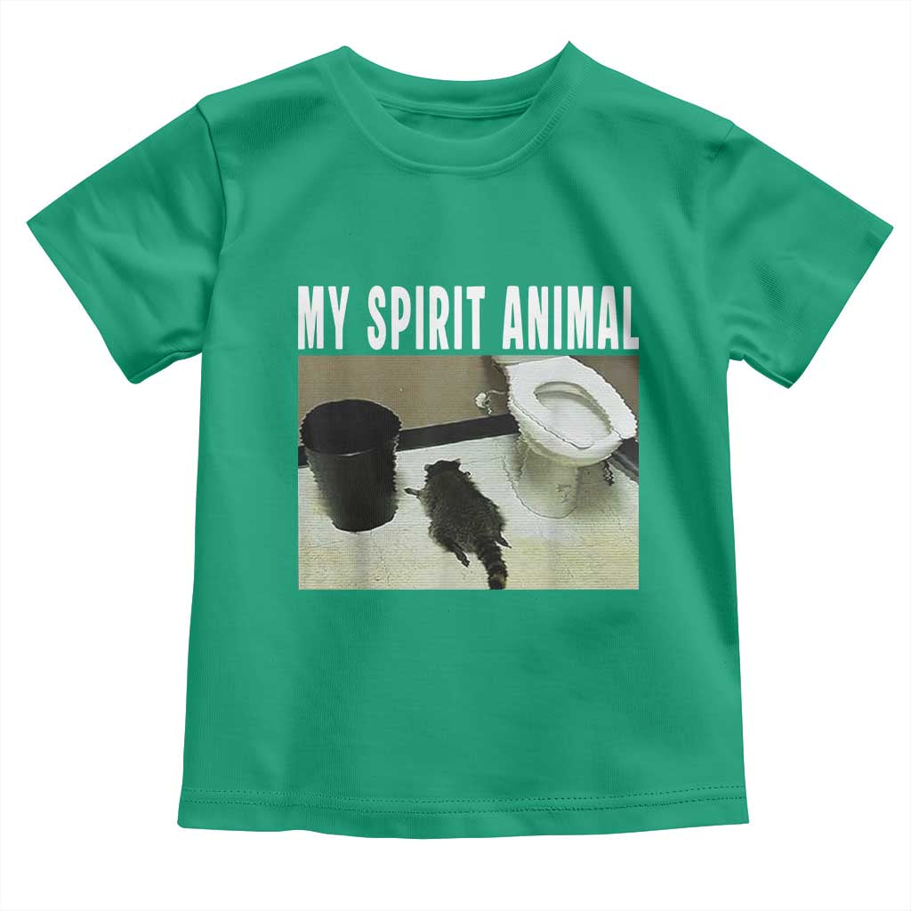Funny Trashed Panda My Spirit Animal Toddler T Shirt Drunk Raccoon in Toilet Meme Hot Mess - Wonder Print Shop