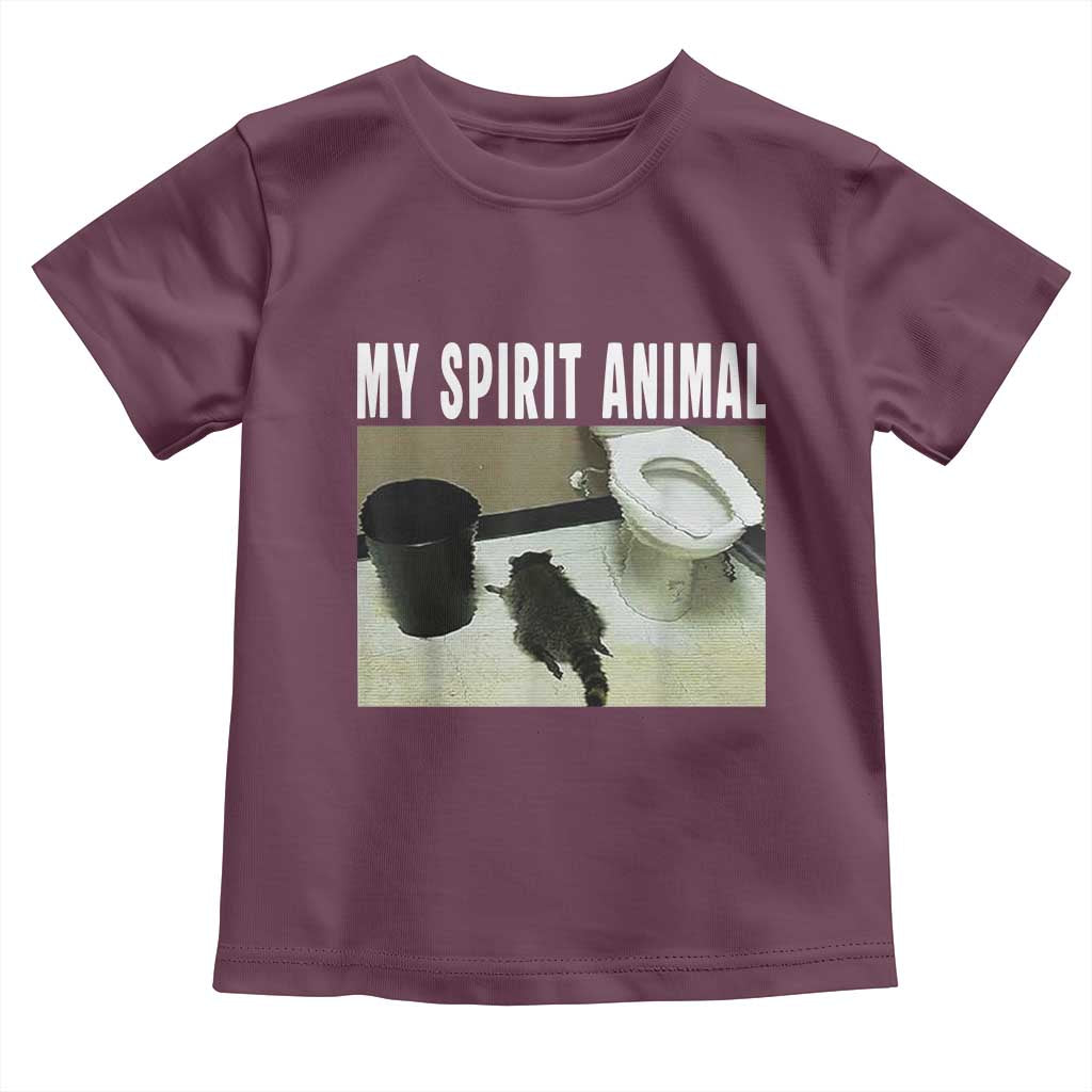 Funny Trashed Panda My Spirit Animal Toddler T Shirt Drunk Raccoon in Toilet Meme Hot Mess - Wonder Print Shop