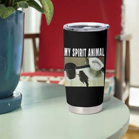 Funny Trashed Panda My Spirit Animal Tumbler Cup Drunk Raccoon in Toilet Meme Hot Mess - Wonder Print Shop