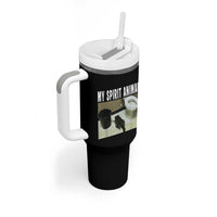 Funny Trashed Panda My Spirit Animal Tumbler With Handle Drunk Raccoon in Toilet Meme Hot Mess - Wonder Print Shop