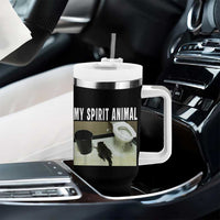 Funny Trashed Panda My Spirit Animal Tumbler With Handle Drunk Raccoon in Toilet Meme Hot Mess - Wonder Print Shop