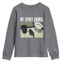 Funny Trashed Panda My Spirit Animal Youth Sweatshirt Drunk Raccoon in Toilet Meme Hot Mess - Wonder Print Shop