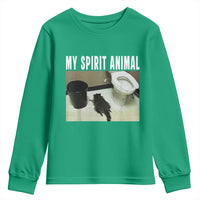 Funny Trashed Panda My Spirit Animal Youth Sweatshirt Drunk Raccoon in Toilet Meme Hot Mess - Wonder Print Shop