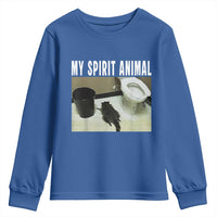 Funny Trashed Panda My Spirit Animal Youth Sweatshirt Drunk Raccoon in Toilet Meme Hot Mess - Wonder Print Shop