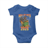 Dumpster Fire Raccoon Meme for Surviving 2025 Baby Onesie Rollin Into 2026 Trash Panda Energy - Wonder Print Shop