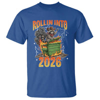 Dumpster Fire Raccoon Meme for Surviving 2025 T Shirt Rollin Into 2026 Trash Panda Energy - Wonder Print Shop