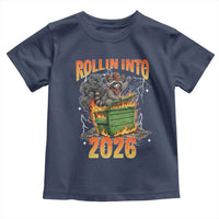 Dumpster Fire Raccoon Meme for Surviving 2025 Toddler T Shirt Rollin Into 2026 Trash Panda Energy - Wonder Print Shop