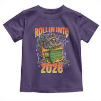 Dumpster Fire Raccoon Meme for Surviving 2025 Toddler T Shirt Rollin Into 2026 Trash Panda Energy - Wonder Print Shop