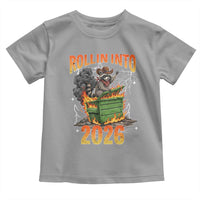 Dumpster Fire Raccoon Meme for Surviving 2025 Toddler T Shirt Rollin Into 2026 Trash Panda Energy - Wonder Print Shop