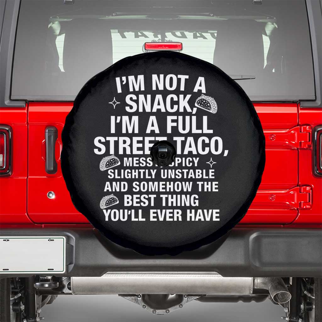 I’m a Full Street Taco Spare Tire Cover Funny Hot Mess Icons Foodie Flirts Meme - Wonder Print Shop