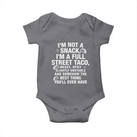 I’m a Full Street Taco Baby Onesie Funny Hot Mess Icons Foodie Flirts Meme - Wonder Print Shop