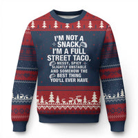 I’m a Full Street Taco Ugly Christmas Sweater Funny Hot Mess Icons Foodie Flirts Meme - Wonder Print Shop