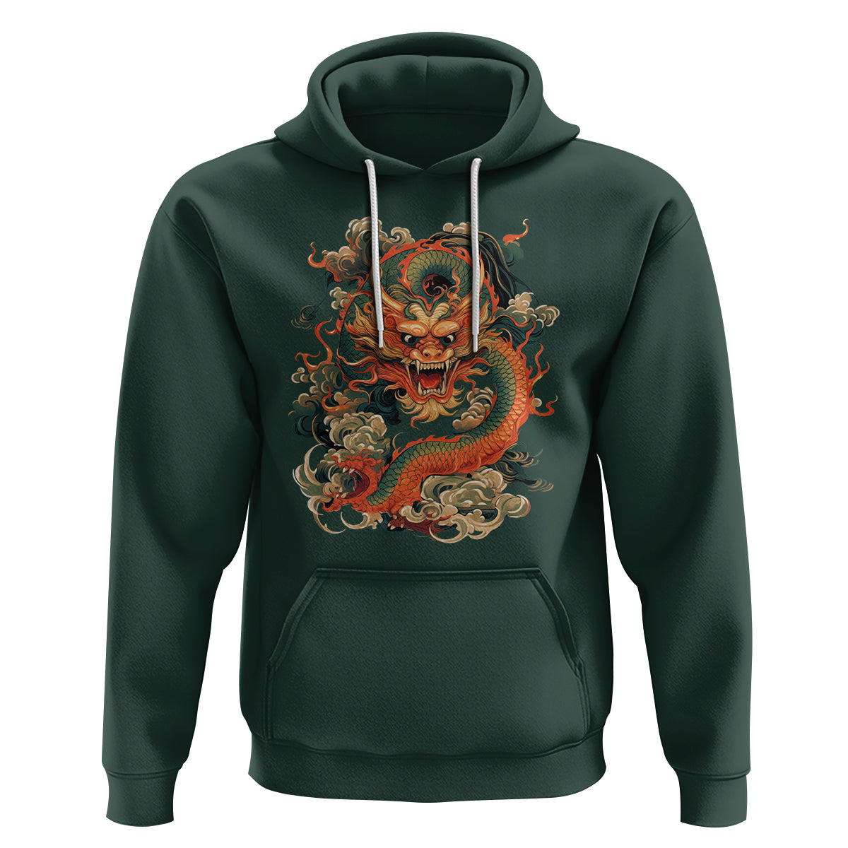 Traditional Chinese Dragon Graphic Hoodie - Wonder Print Shop