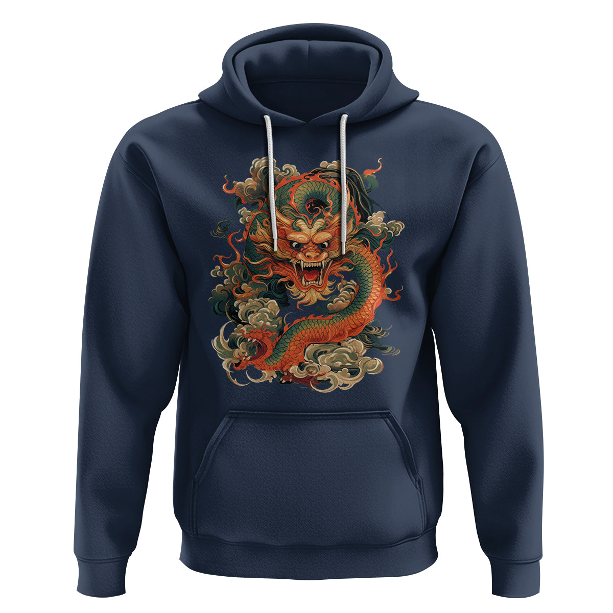 Traditional Chinese Dragon Graphic Hoodie - Wonder Print Shop