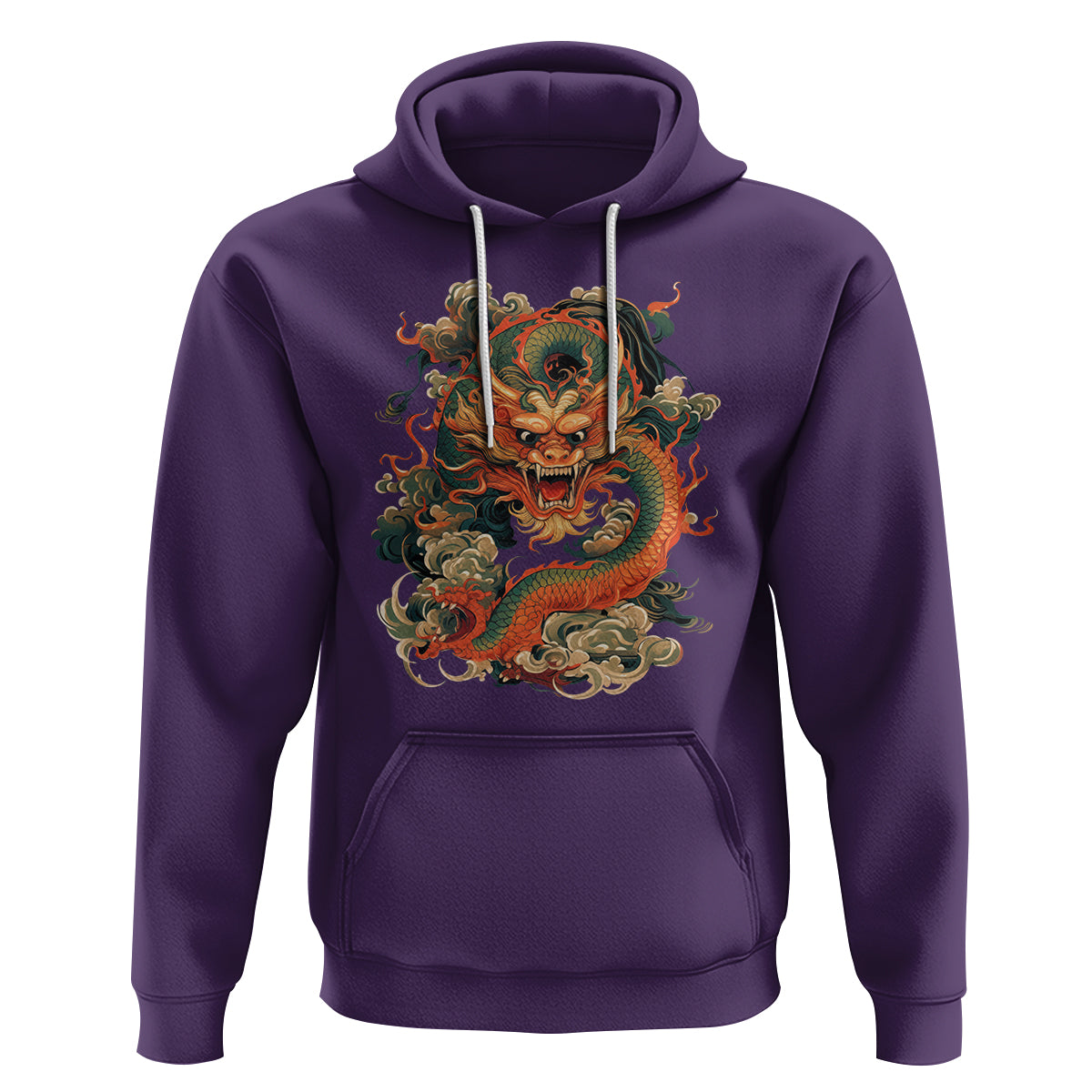 Traditional Chinese Dragon Graphic Hoodie - Wonder Print Shop