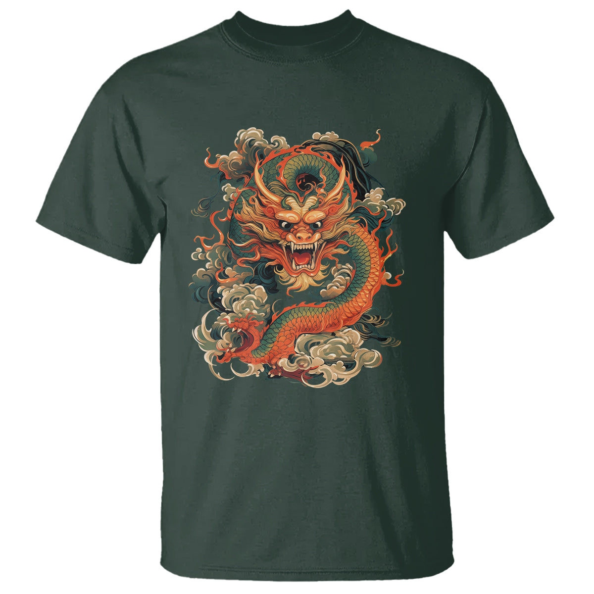 Traditional Chinese Dragon Graphic T Shirt - Wonder Print Shop