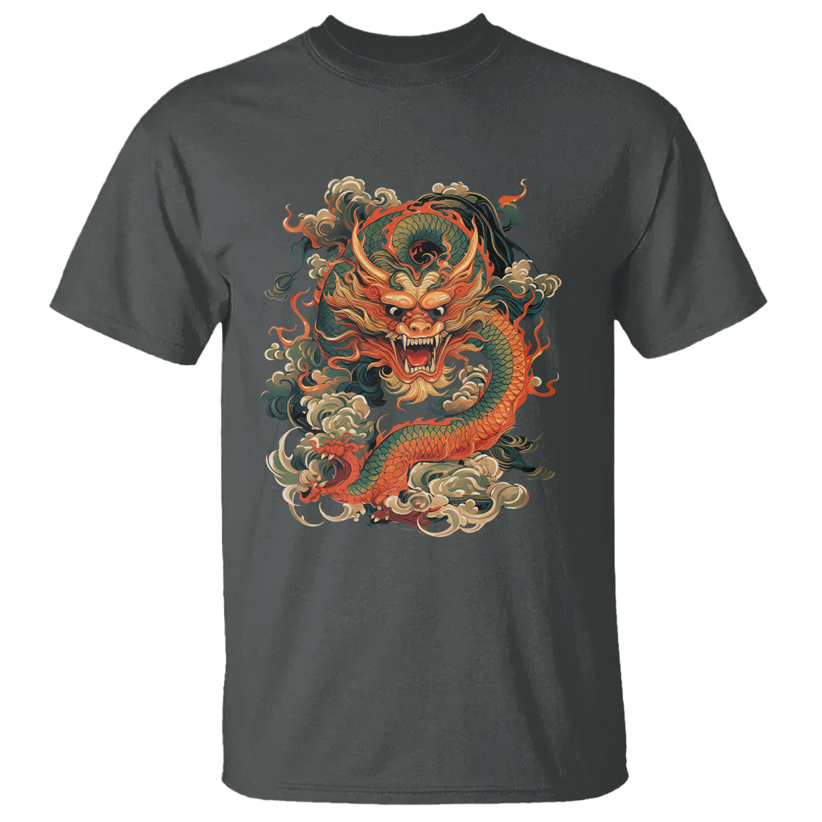 Traditional Chinese Dragon Graphic T Shirt - Wonder Print Shop