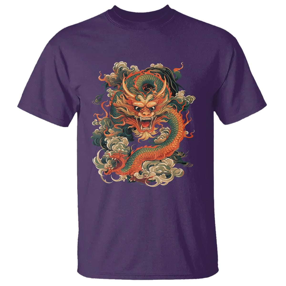 Traditional Chinese Dragon Graphic T Shirt - Wonder Print Shop