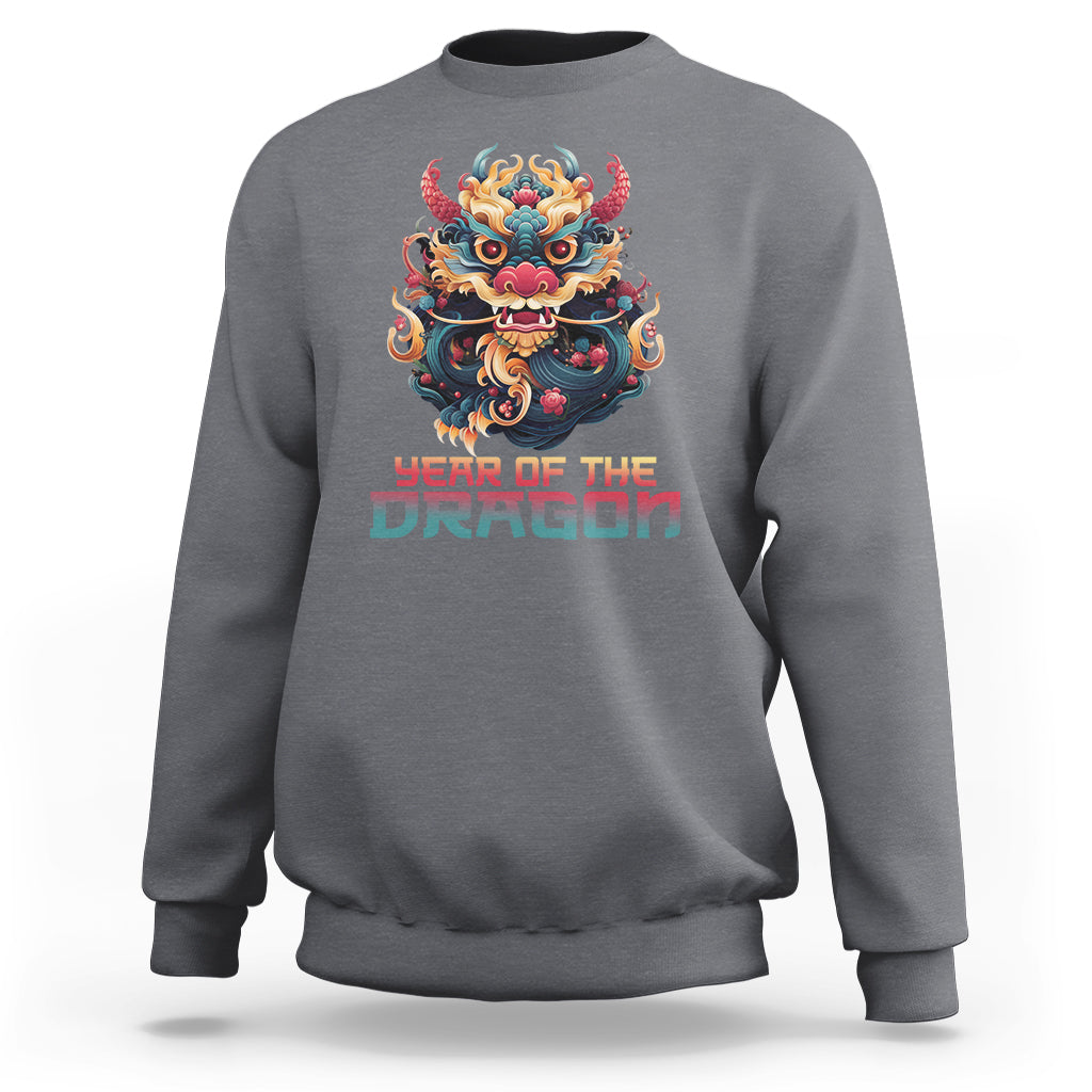 Year Of The Dragon 2024 Sweatshirt Happy Lunar Chinese New Year Astrology Horoscopes - Wonder Print Shop