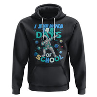 100 Days of School Astronaut Hoodie Outer Space Dabbing I Survived - Wonder Print Shop