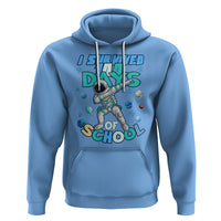 100 Days of School Astronaut Hoodie Outer Space Dabbing I Survived - Wonder Print Shop