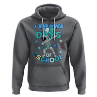 100 Days of School Astronaut Hoodie Outer Space Dabbing I Survived - Wonder Print Shop