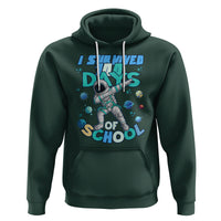 100 Days of School Astronaut Hoodie Outer Space Dabbing I Survived - Wonder Print Shop