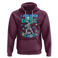 100 Days of School Astronaut Hoodie Outer Space Dabbing I Survived - Wonder Print Shop