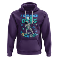 100 Days of School Astronaut Hoodie Outer Space Dabbing I Survived - Wonder Print Shop