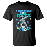 100 Days of School Astronaut T Shirt Outer Space Dabbing I Survived - Wonder Print Shop