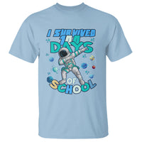 100 Days of School Astronaut T Shirt Outer Space Dabbing I Survived - Wonder Print Shop