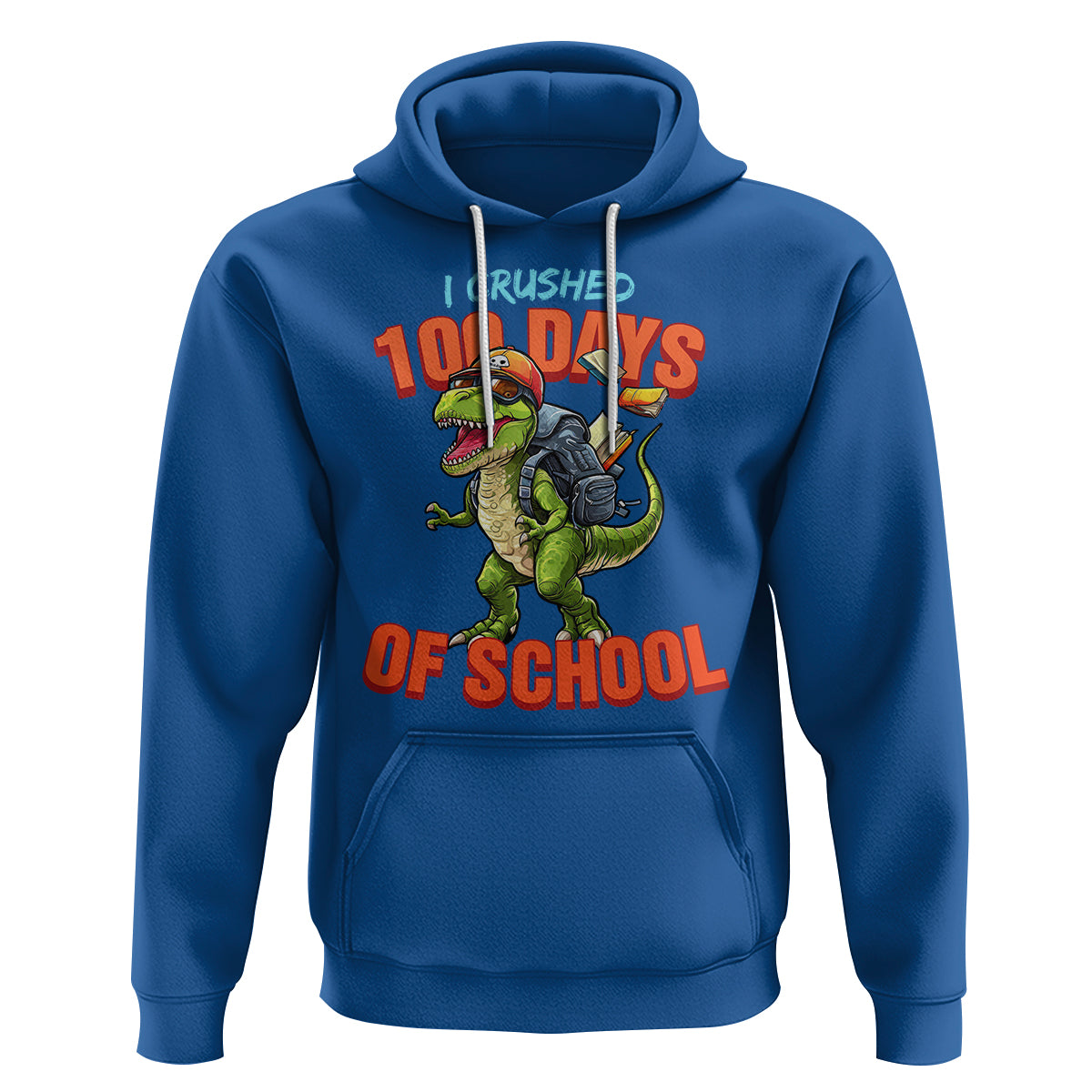 100 Days of School Dinosaur Hoodie I Crushed - Wonder Print Shop