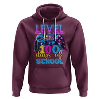 100 Days of School Gamer Hoodie Level 100 Unlocked Neon Game Controller - Wonder Print Shop