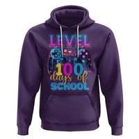 100 Days of School Gamer Hoodie Level 100 Unlocked Neon Game Controller - Wonder Print Shop