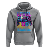 100 Days of School Gamer Hoodie Level 100 Unlocked Neon Game Controller - Wonder Print Shop